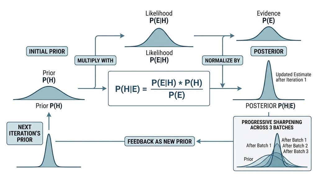 Bayesian updating cycle