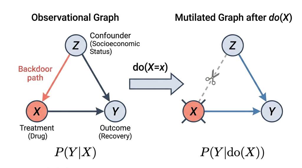 Do-operator graph surgery and the mutilated graph