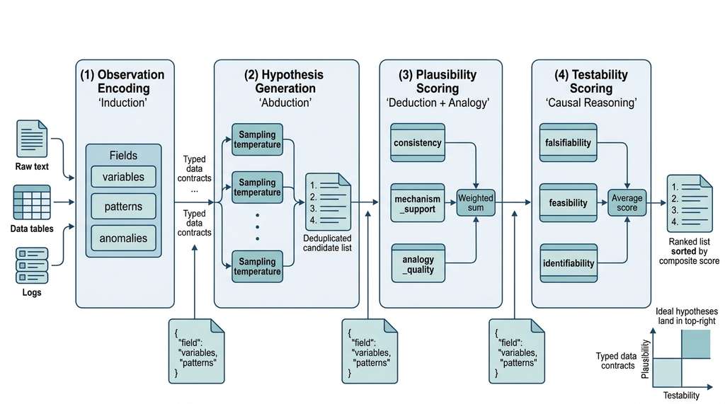 Four-stage reasoning pipeline architecture