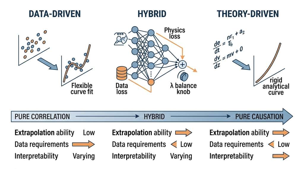 Hybrid discovery spectrum from data-driven to theory-driven
