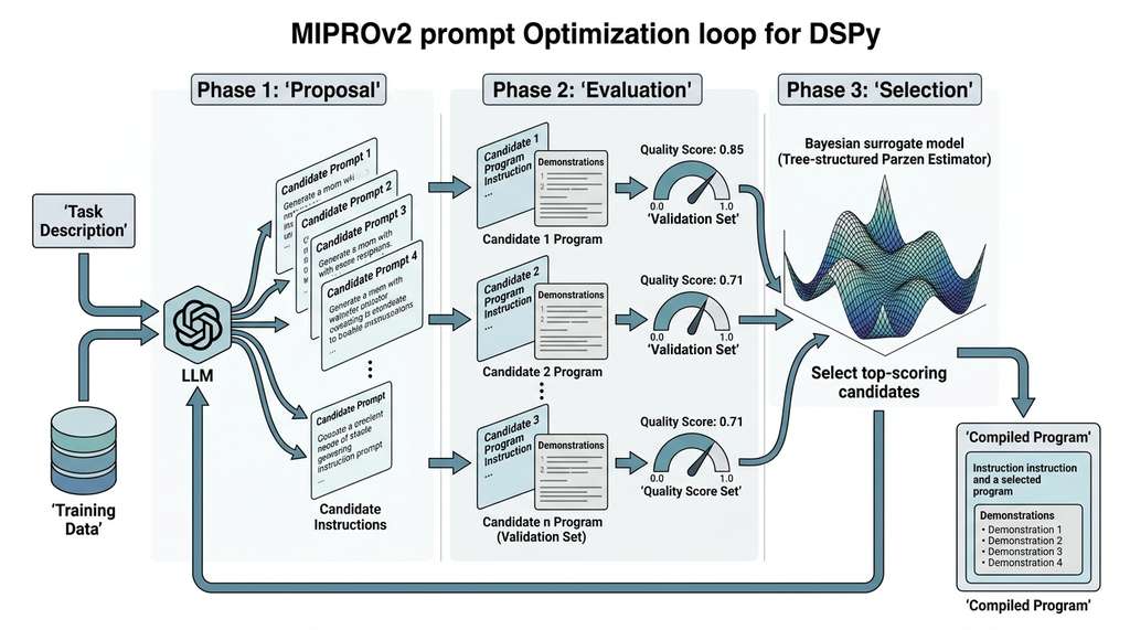 MIPROv2 prompt optimization loop