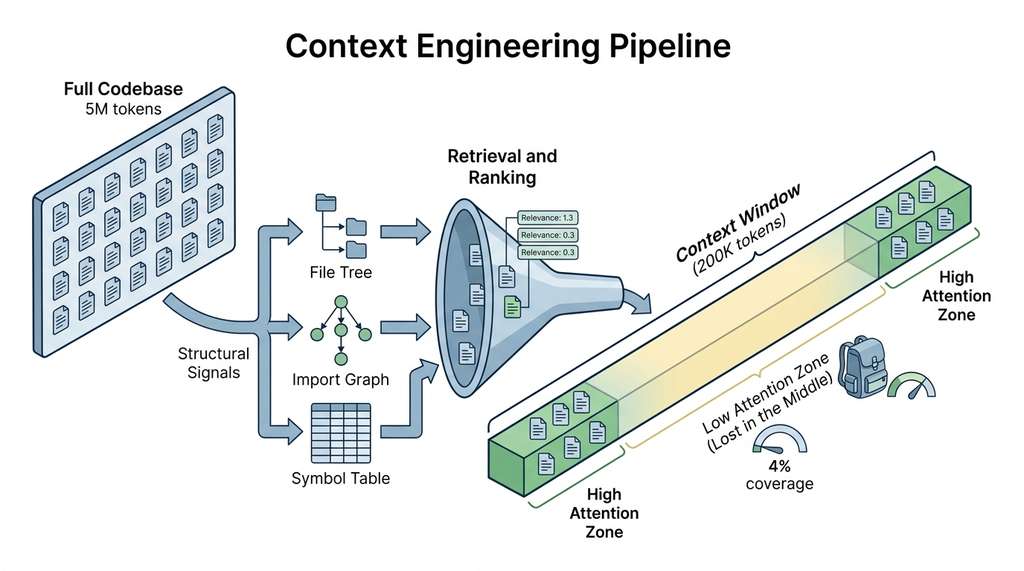 Context coverage scale mismatch and knapsack packing pipeline