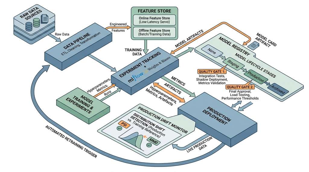 ML model lifecycle pipeline