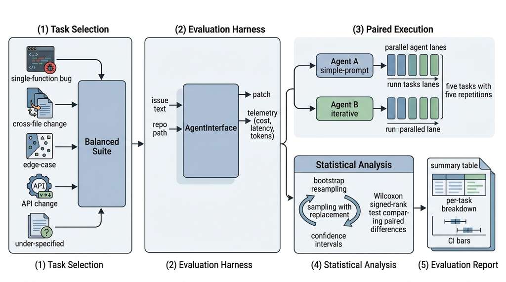End-to-end agent benchmark pipeline