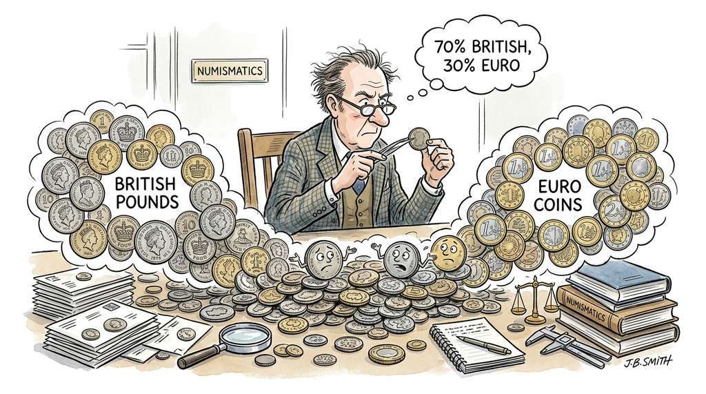 GMM clustering as sorting unlabeled coins by country using only weight and diameter measurements
