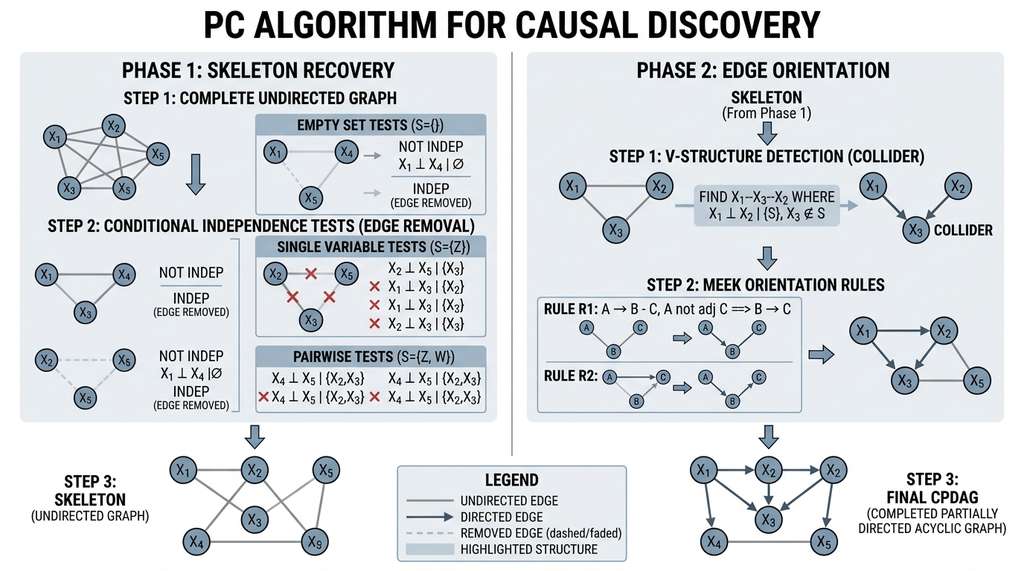 PC algorithm two-phase causal discovery process
