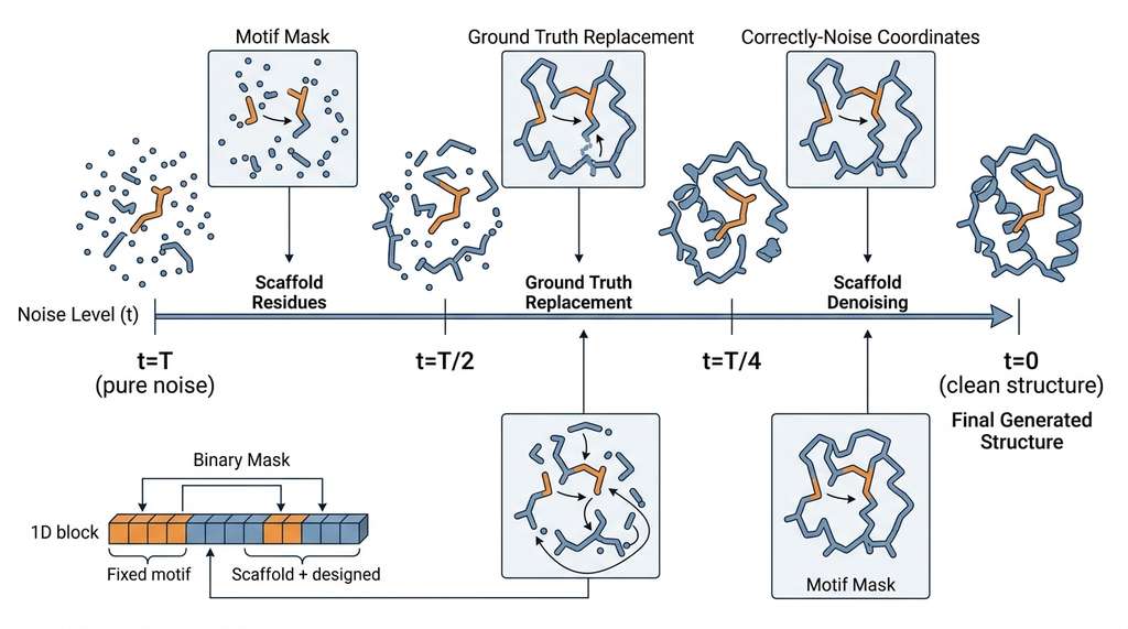 diffusion inpainting for motif scaffolding