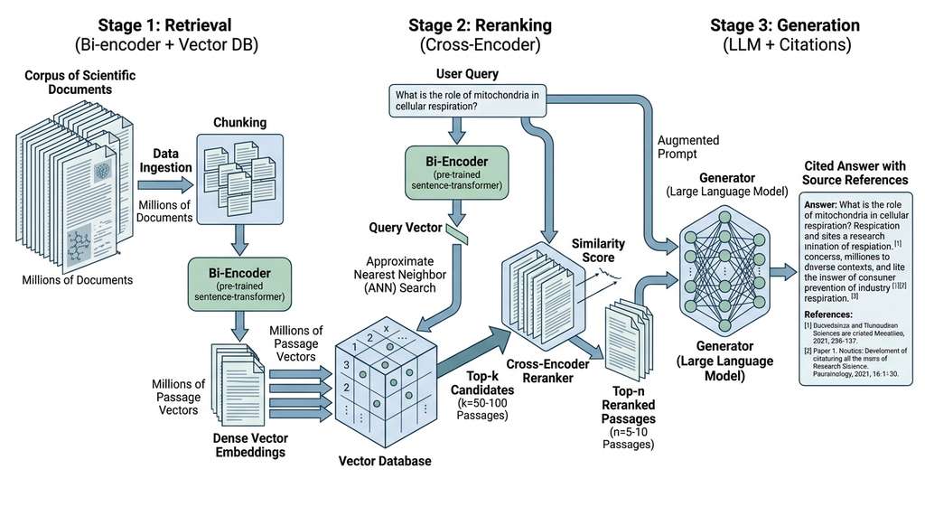 Three-stage RAG pipeline architecture