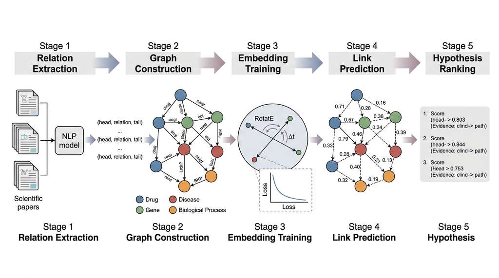 end-to-end scientific knowledge graph discovery pipeline
