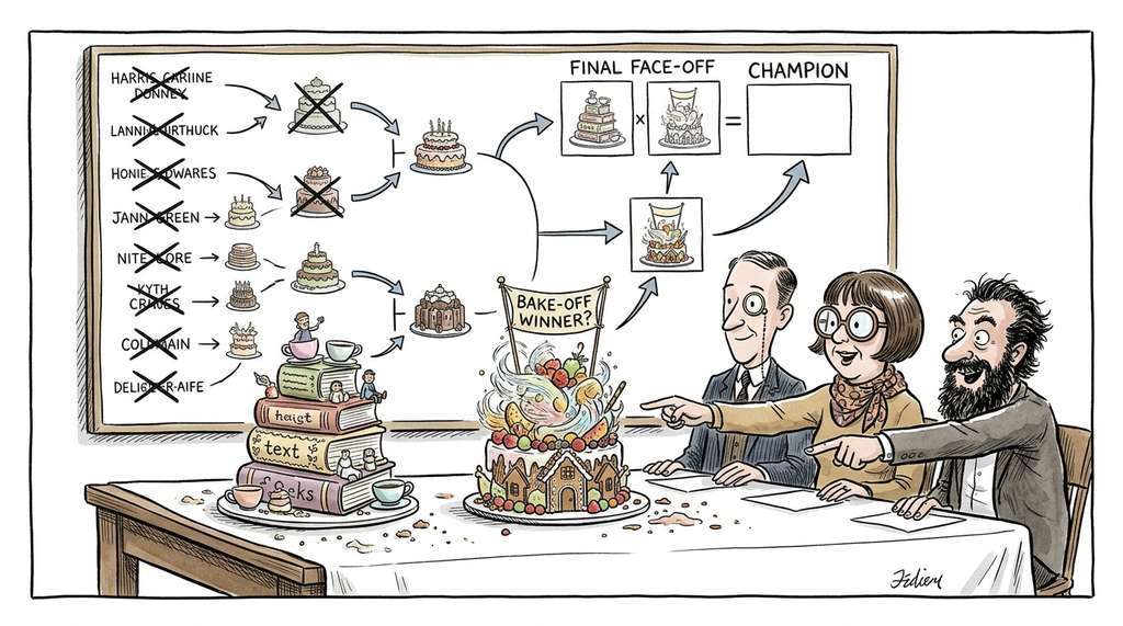 Tournament ranking as a bake-off where cakes are judged in pairwise tastings, not absolute scores