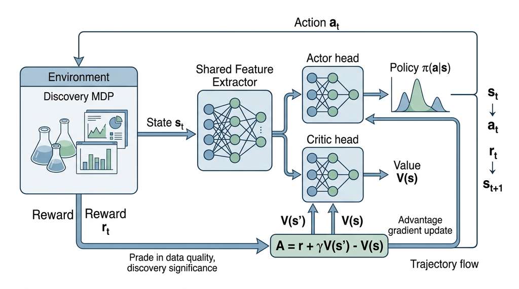 Actor-Critic Architecture for Sequential Discovery
