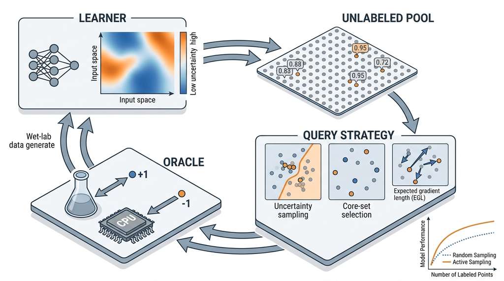 Active learning loop with query strategies