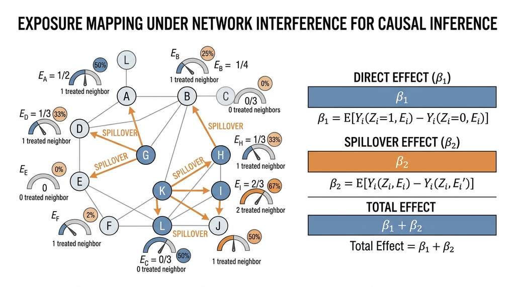 Exposure mapping under network interference